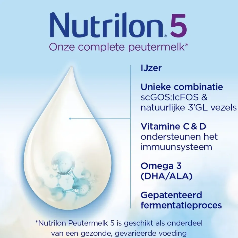 5 Peutermelk Flesvoeding Vanaf 2 tot 3 Jaar|Nutrilon Online