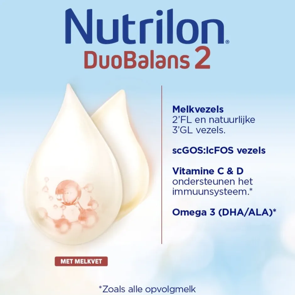 Nutrilon DuoBalans 2 Opvolgmelk Baby Flesvoeding 6-12 Maanden< Flesvoeding
