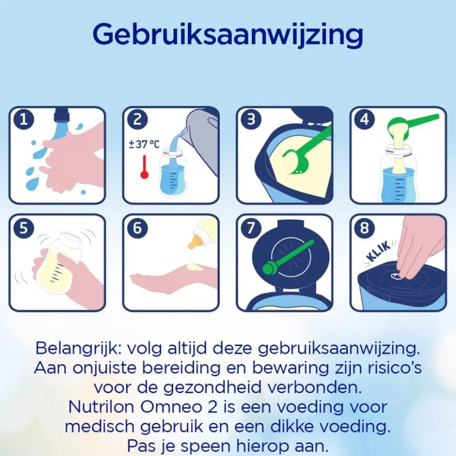 Nutrilon Omneo 2 Baby Dieetvoeding Vanaf 6 Maanden< Flesvoeding