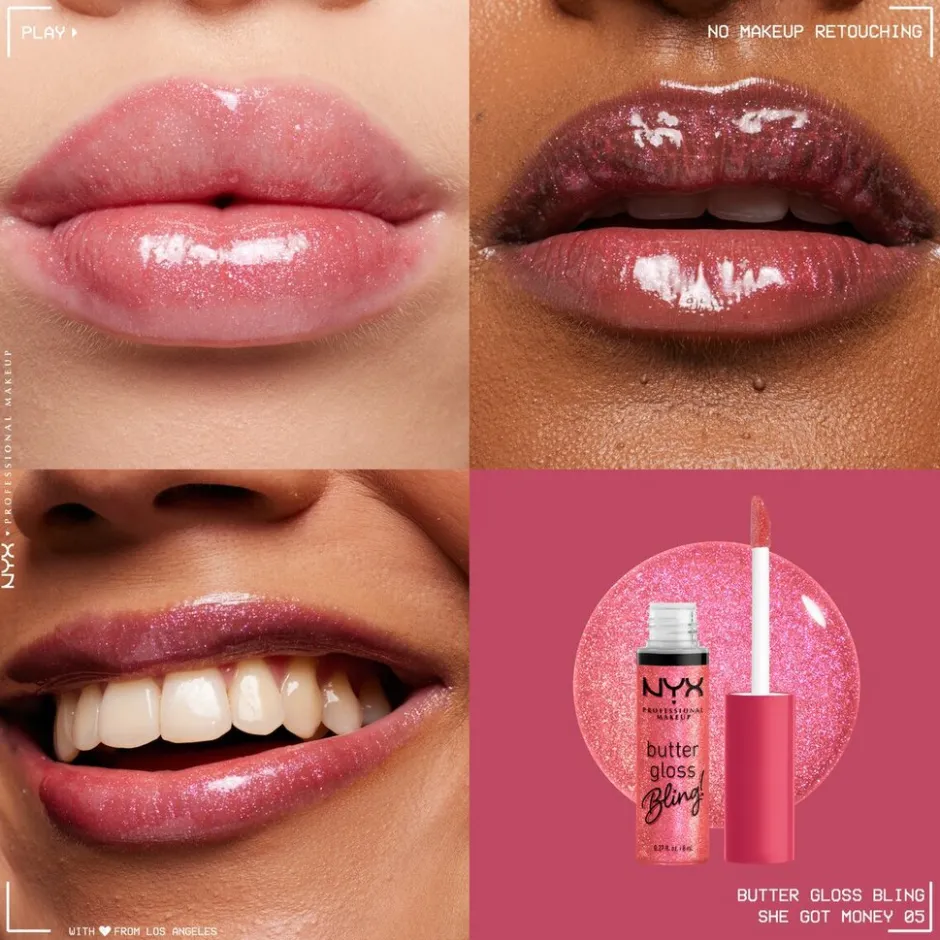 Butter Gloss Bling! 05 She Got Money Lipgloss|NYX Professional Makeup