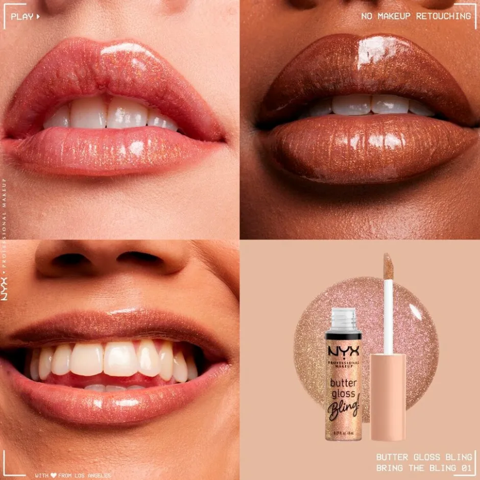 Butter Gloss Bling! 01 Bring The Bling Lipgloss|NYX Professional Makeup Best