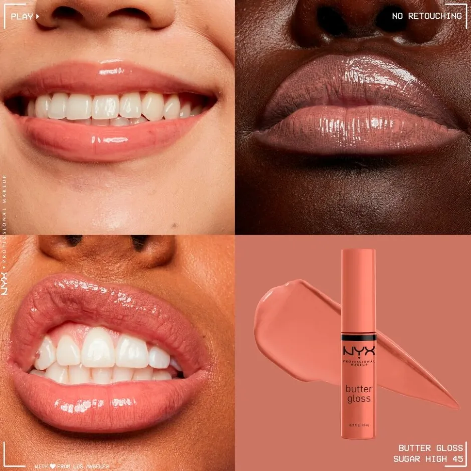 NYX Professional Makeup Butter Gloss 45 Sugar High Lipgloss< Lipmake-Up