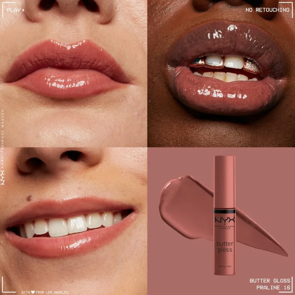 NYX Professional Makeup Butter Gloss 16 Praline Lipgloss< Lipmake-Up