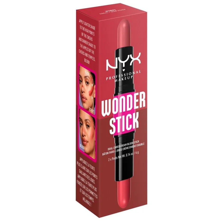 NYX Professional Makeup Dual Ended 03 Coral and Deep Peach Cream Blush Wonderstick< Blush