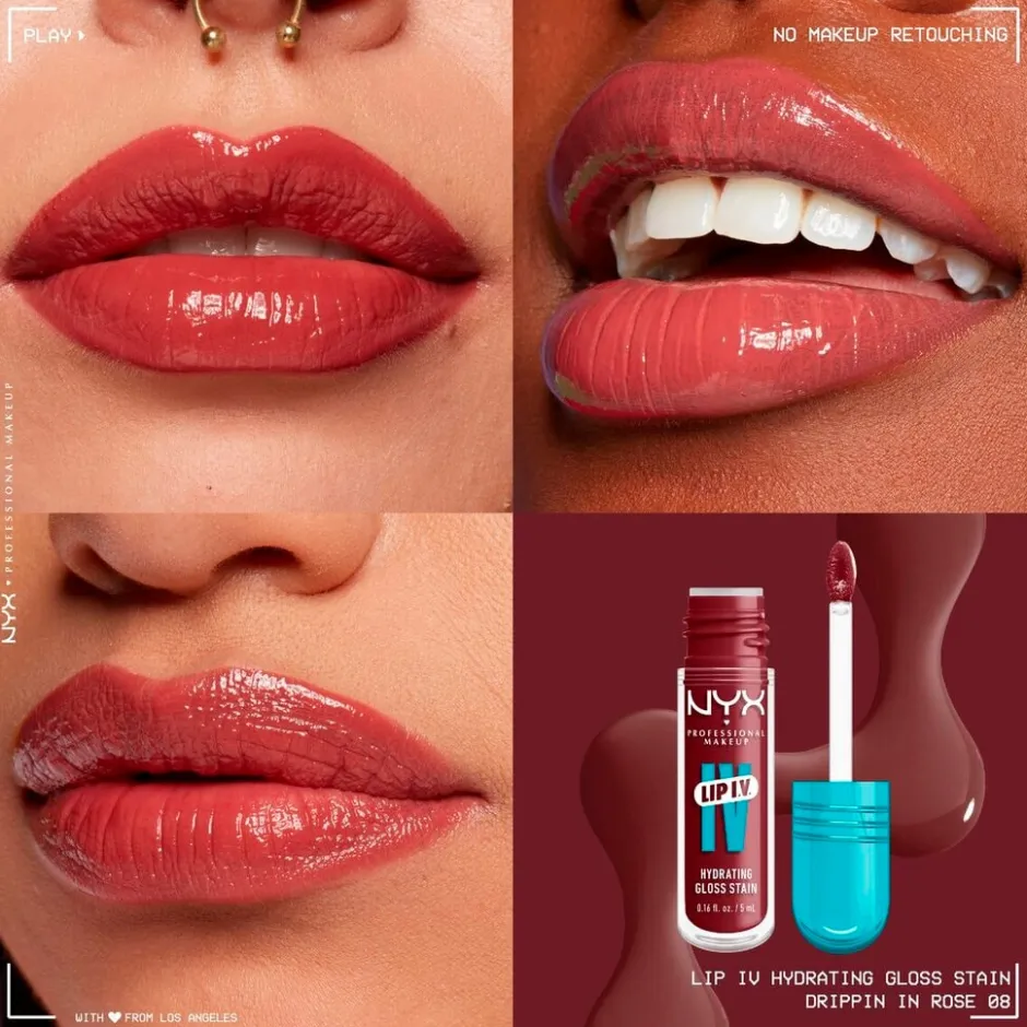 Lip IV 08 Drippin' In Rose Hydraterende Lipgloss|NYX Professional Makeup Discount