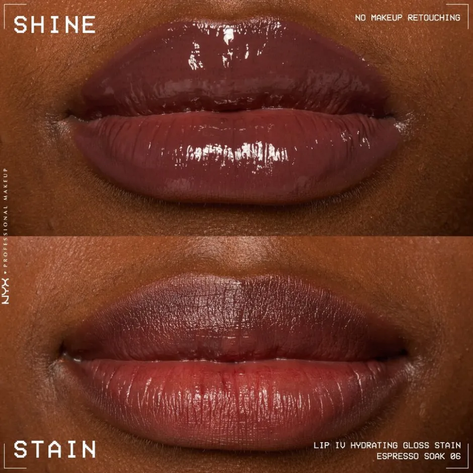 Lip IV 06 Espresso Soak Hydraterende Lipgloss|NYX Professional Makeup