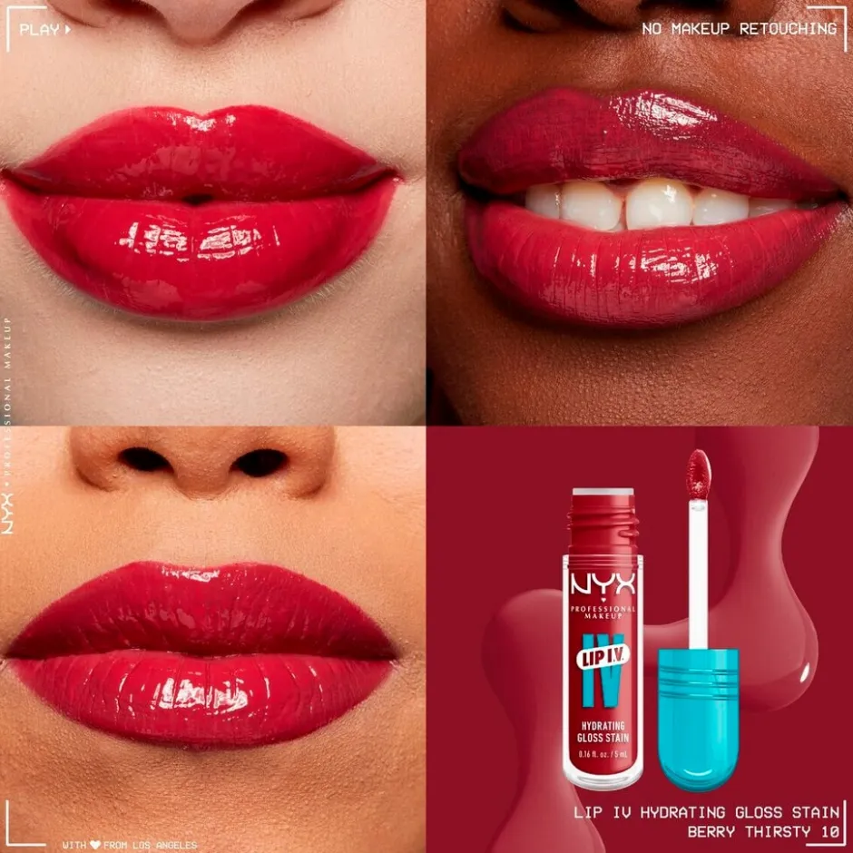 Lip IV 10 Berry Thirsty Hydraterende Lipgloss|NYX Professional Makeup Hot