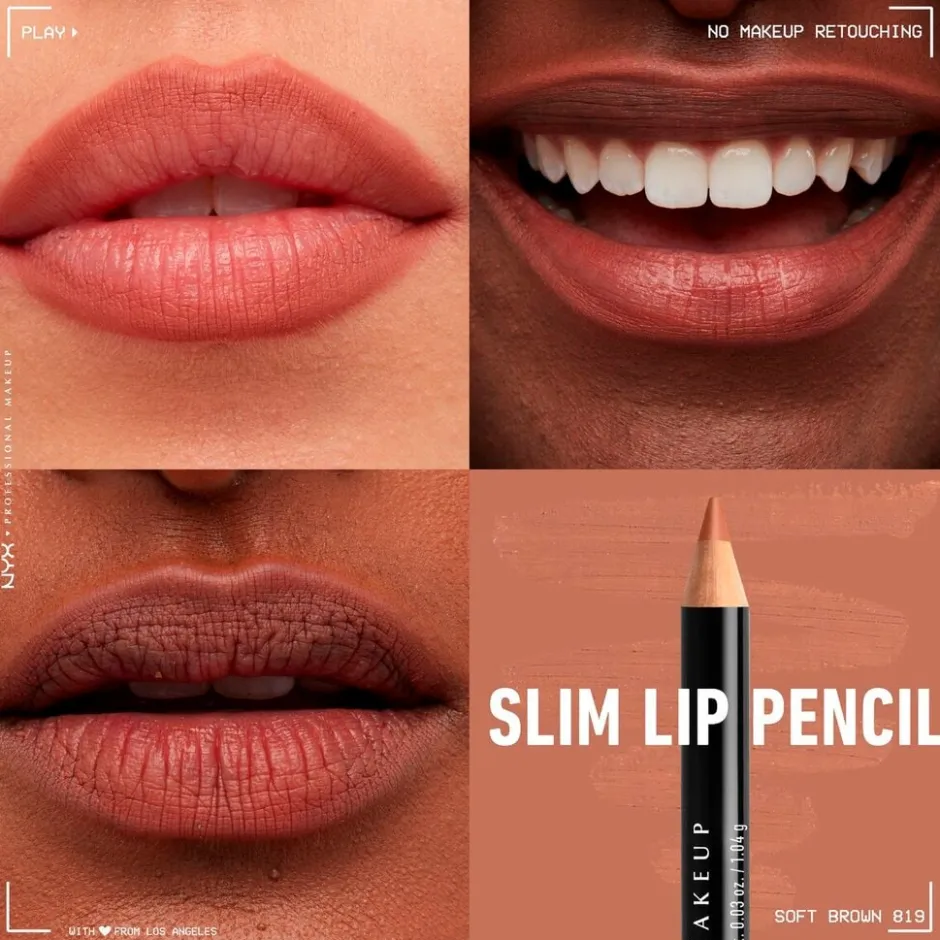 Soft Brown Slim Lip Pencil|NYX Professional Makeup Online