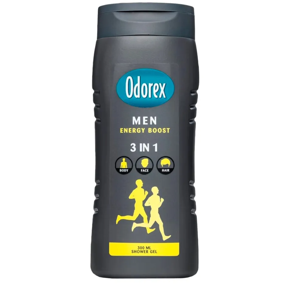 Odorex Men Energy Boost 3-in-1 Showergel< Douchegel|Shampoo