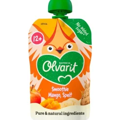 Olvarit 12+M Smoothie Mango, Spelt Knijpfruit< Fruithapjes