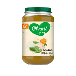 Olvarit 6+M Spinazie, Witvis, Rijst< Babymaaltijden