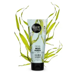 Organic Shop Sea Mud Algae Facial Mud Mask< Gezichtsmaskers