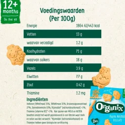 Organix 12+M Boerderijdieren Koekjes< Babytussendoortjes