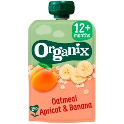 12+M Havermout, Abrikoos & Banaan Knijpfruit|Organix