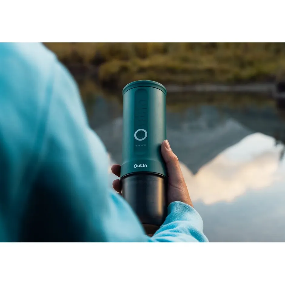 OutIn Nano Draagbare Espressomachine - Blauw< Koffiezetapparaten