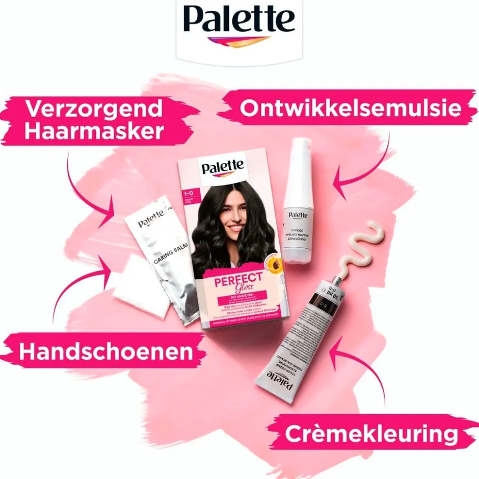 Palette Perfect Gloss 1-0 Zwart Niet-Permanente Haarverf|Poly Palette Clearance