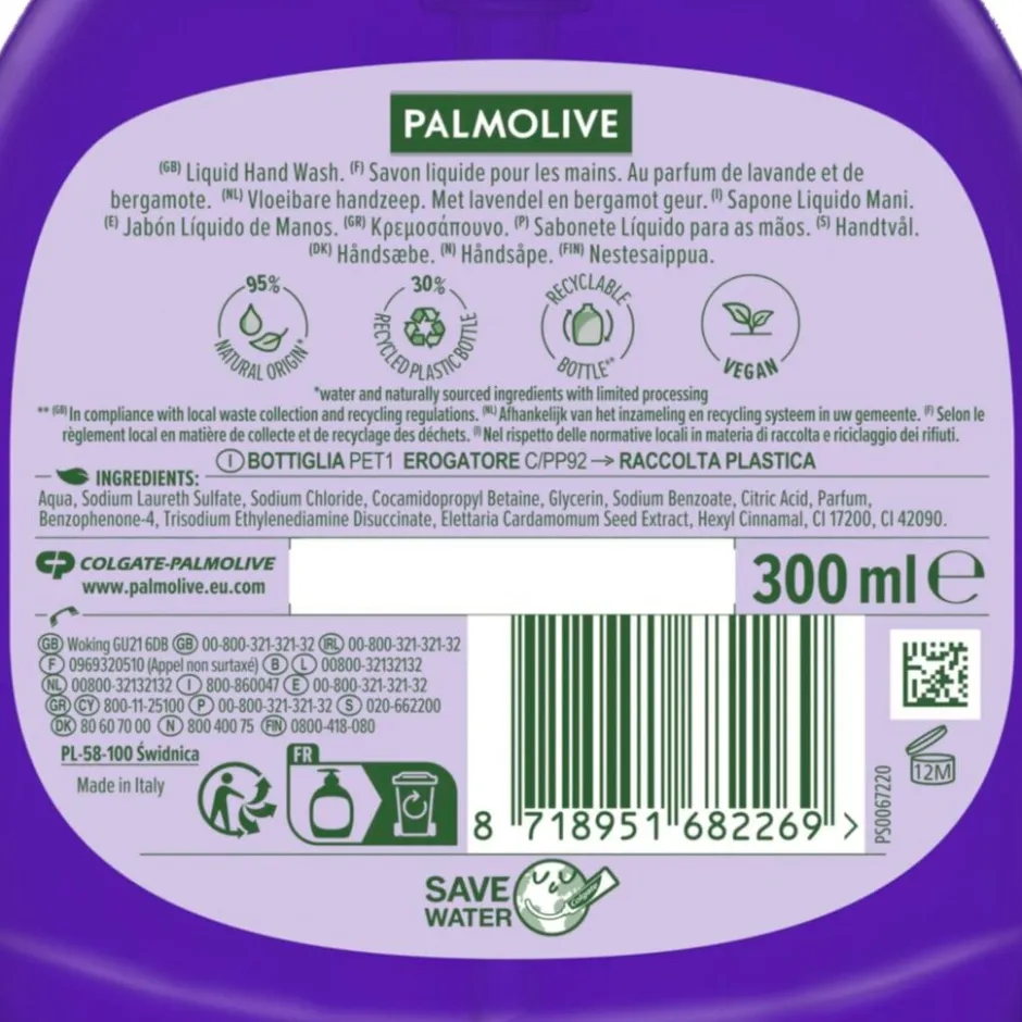 Sensorial Escape French Lavender & Bergamot Handzeep|Palmolive New