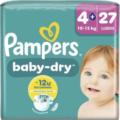Pampers Baby-Dry Maat 4+ Luiers< Luiers Maat 4