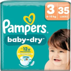 Pampers Baby-Dry Maat 3 Luiers< Luiers Maat 3