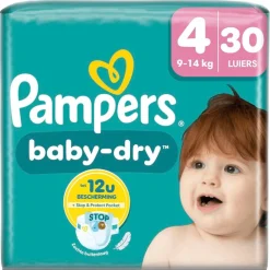 Pampers Baby-Dry Maat 4 Luiers< Luiers Maat 4
