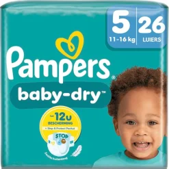 Pampers Baby-Dry Maat 5 Luiers< Luiers Maat 5