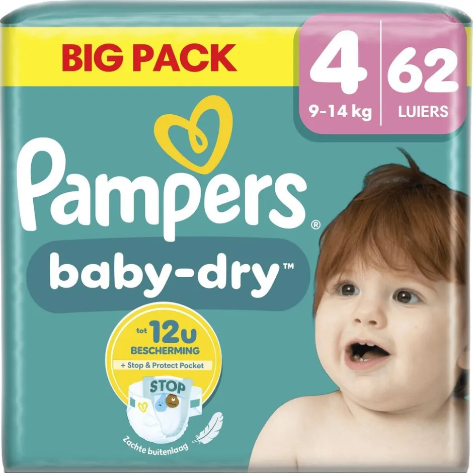 Baby-Dry Maat 4 Luiers|Pampers Discount