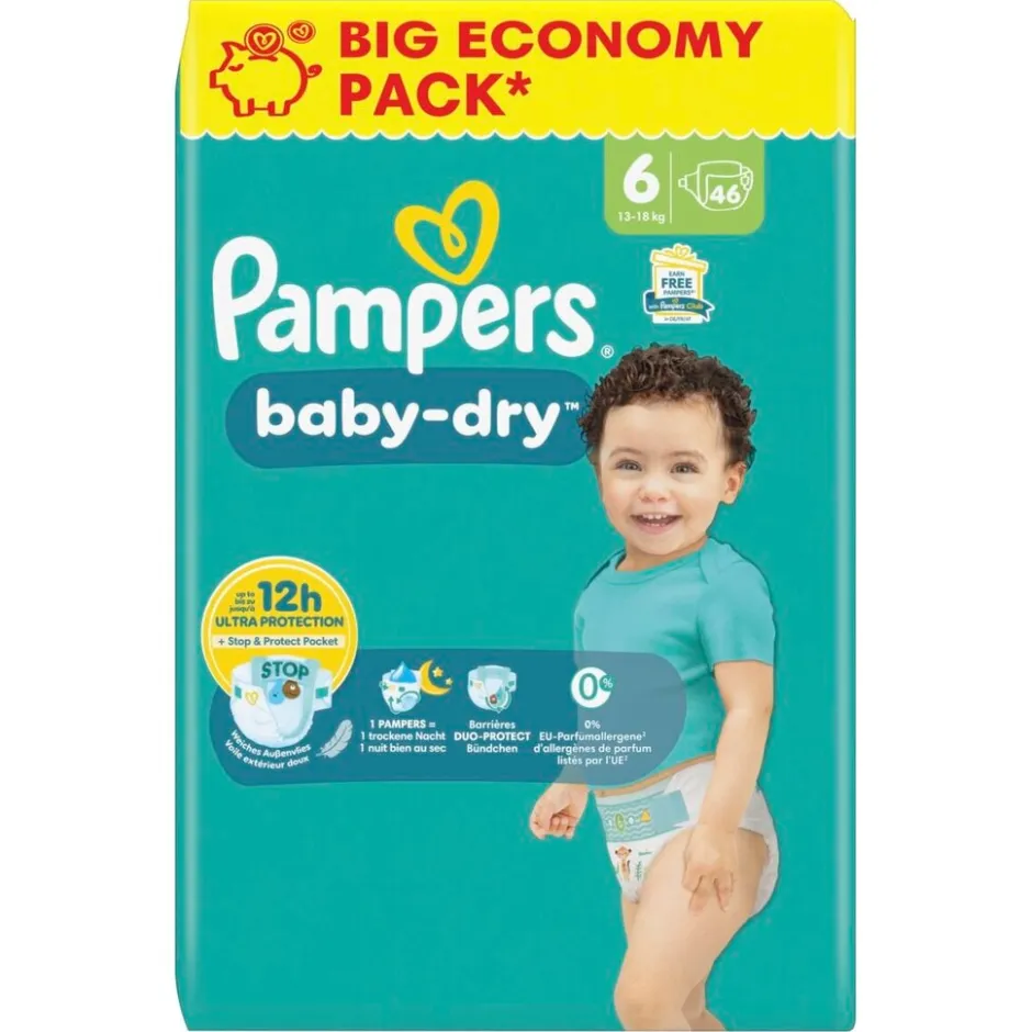 Pampers Baby-Dry Maat 6 Luiers< Luiers Maat 6