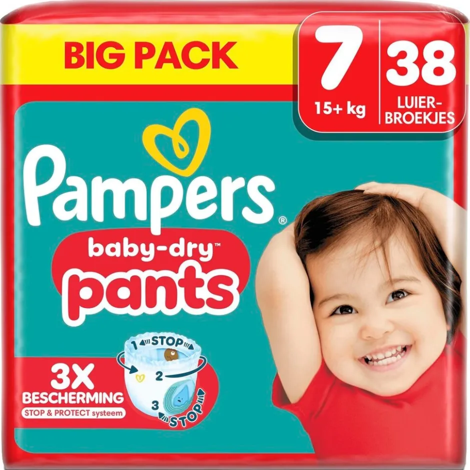 Pampers Baby-Dry Pants Maat 7 Luierbroekjes< Luierbroekjes Maat 7