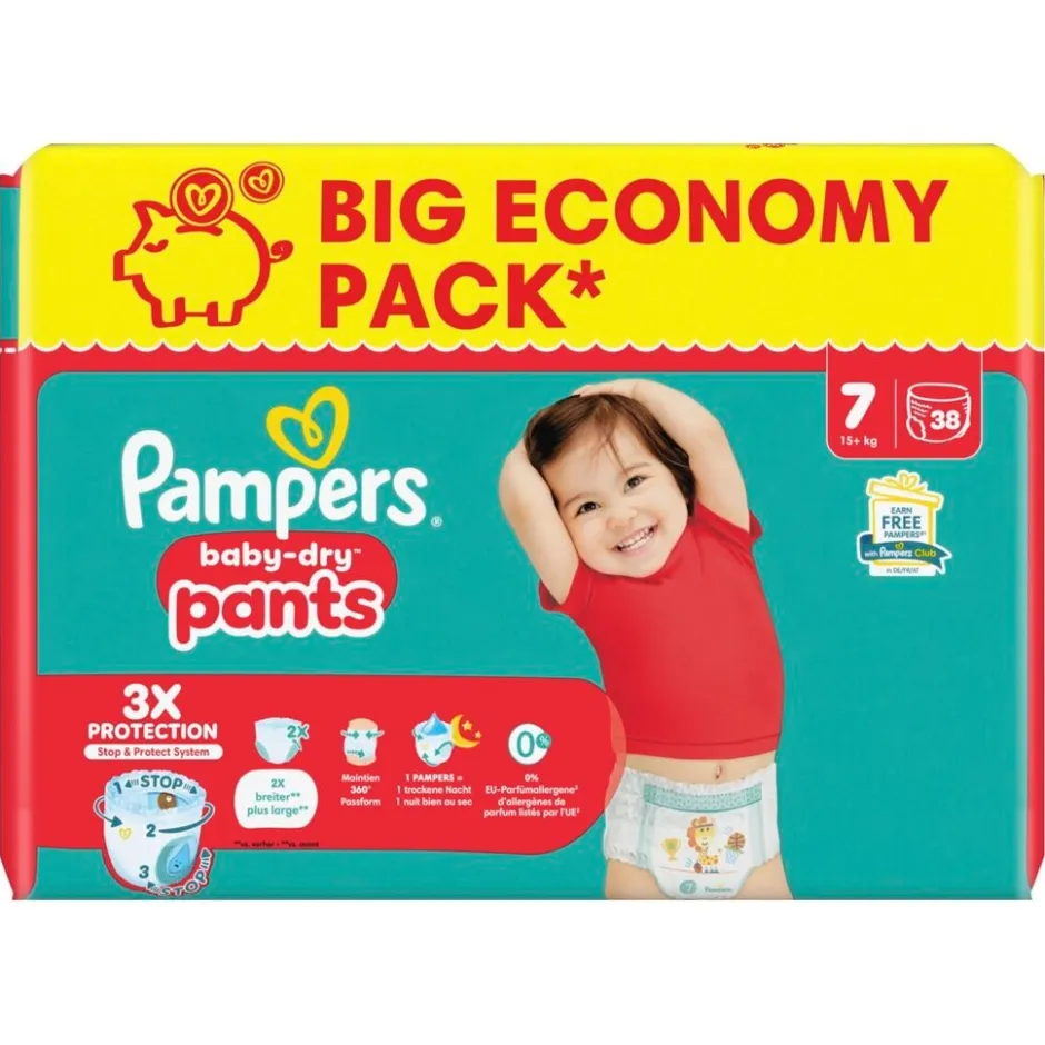 Pampers Baby-Dry Pants Maat 7 Luierbroekjes< Luierbroekjes Maat 7