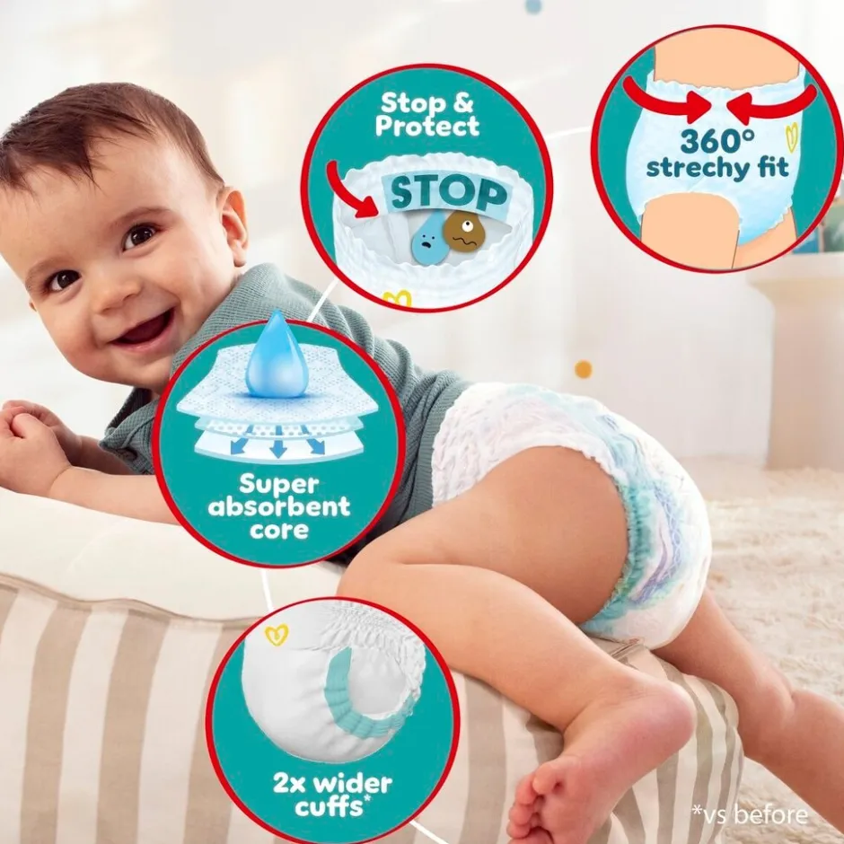 Pampers Baby-Dry Pants Maat 7 Luierbroekjes< Luierbroekjes Maat 7