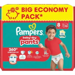 Pampers Baby-Dry Pants Maat 8 Luierbroekjes< Luierbroekjes Maat 8
