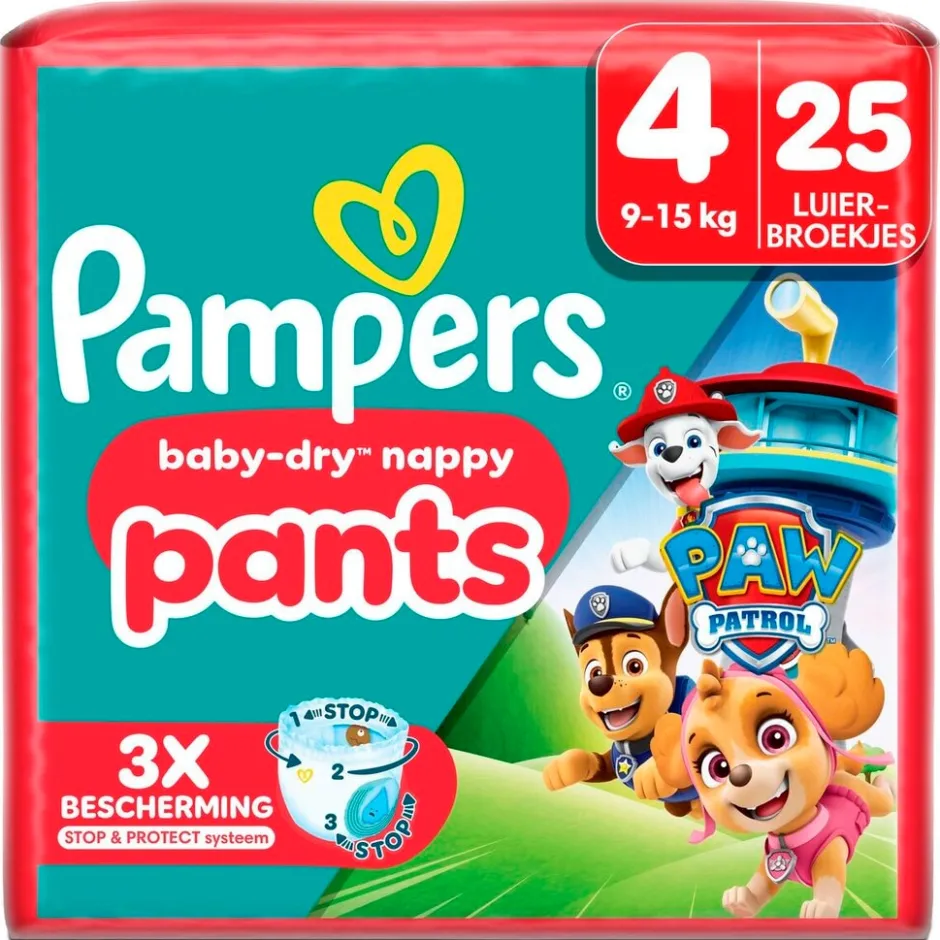 Pampers Baby-Dry Paw Patrol Pants Maat 4 Luierbroekjes< Luierbroekjes Maat 4
