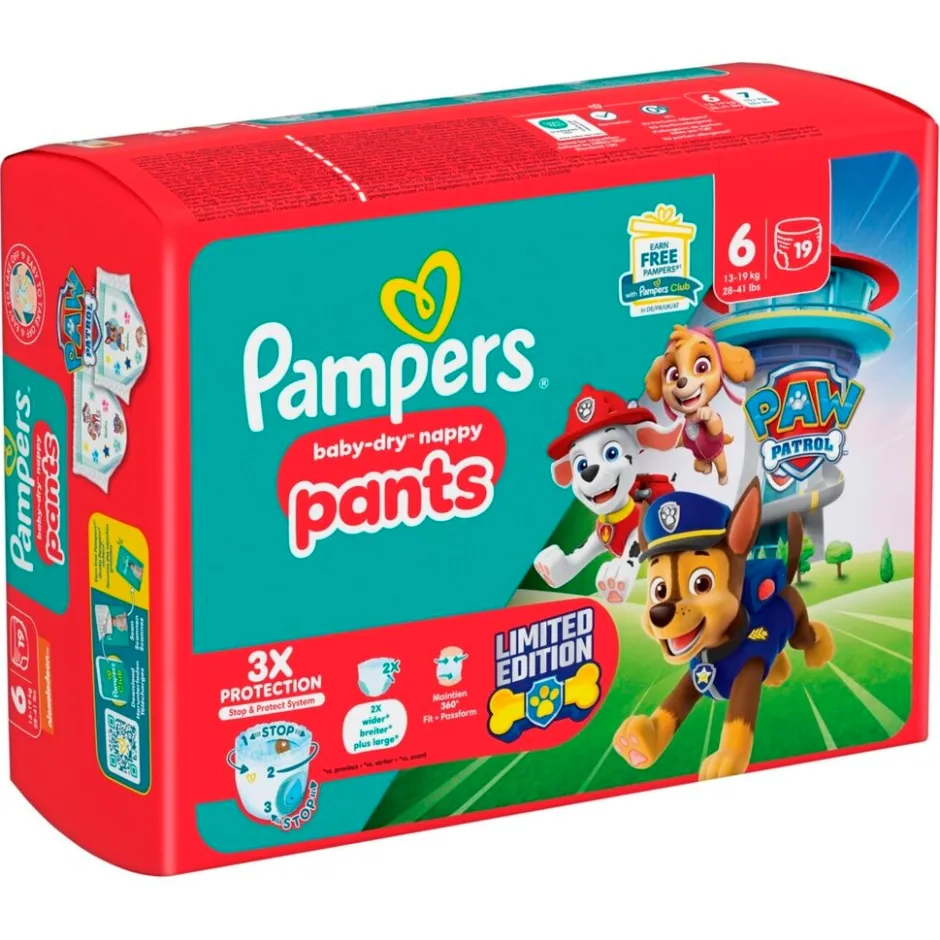 Baby-Dry Paw Patrol Pants Maat 6 Luierbroekjes|Pampers Sale