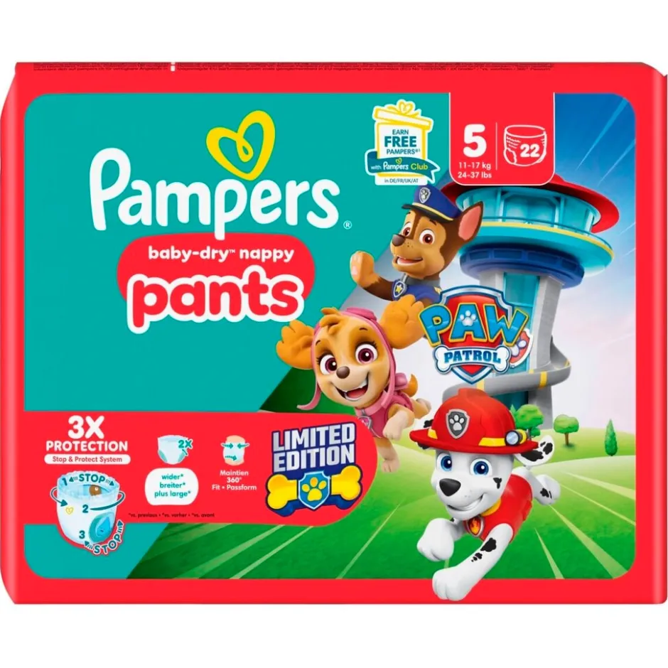 Pampers Baby-Dry Paw Patrol Pants Maat 5 Luierbroekjes< Luierbroekjes Maat 5