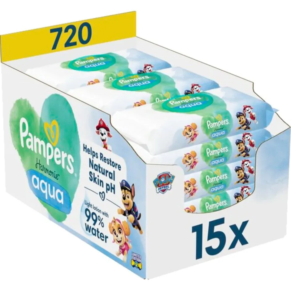 Pampers Harmonie Aqua Paw Patrol Babydoekjes< Billendoekjes