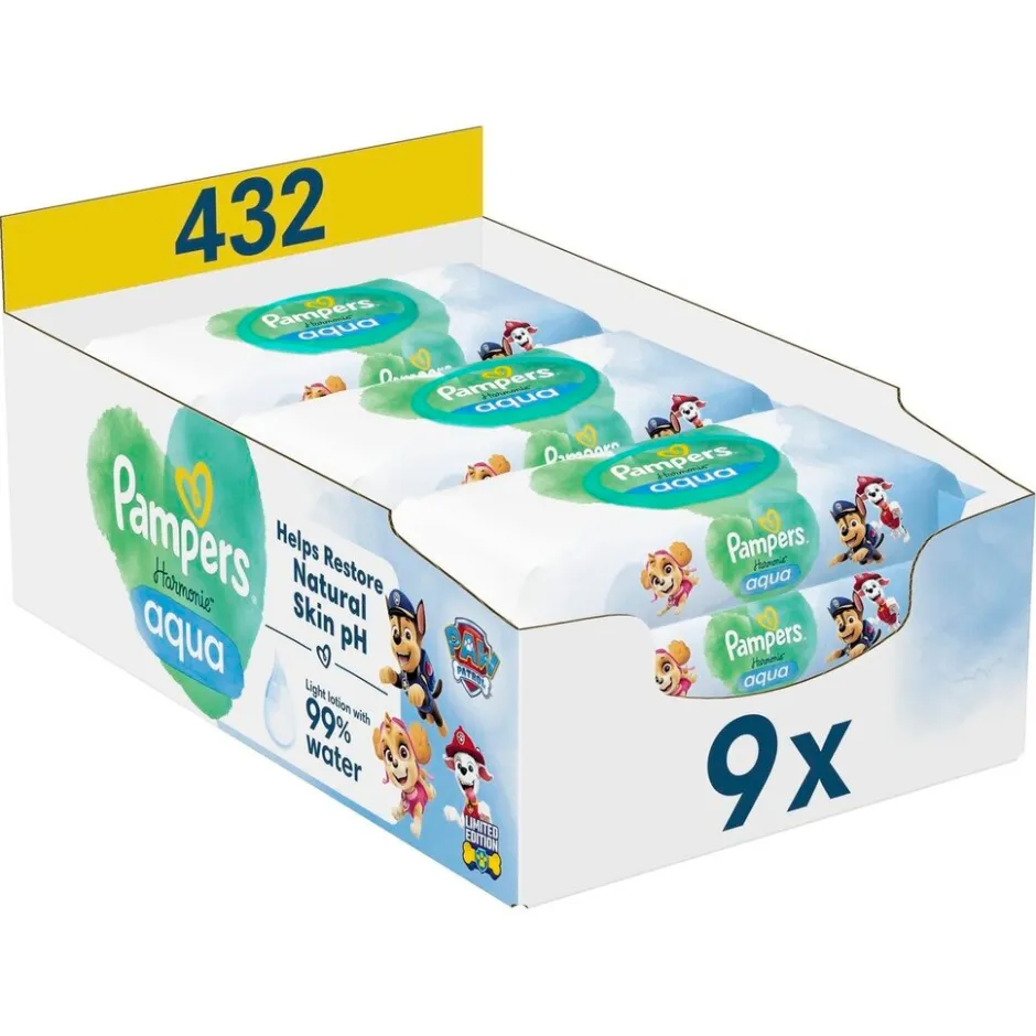 Pampers Harmonie Aqua Paw Patrol Babydoekjes< Billendoekjes