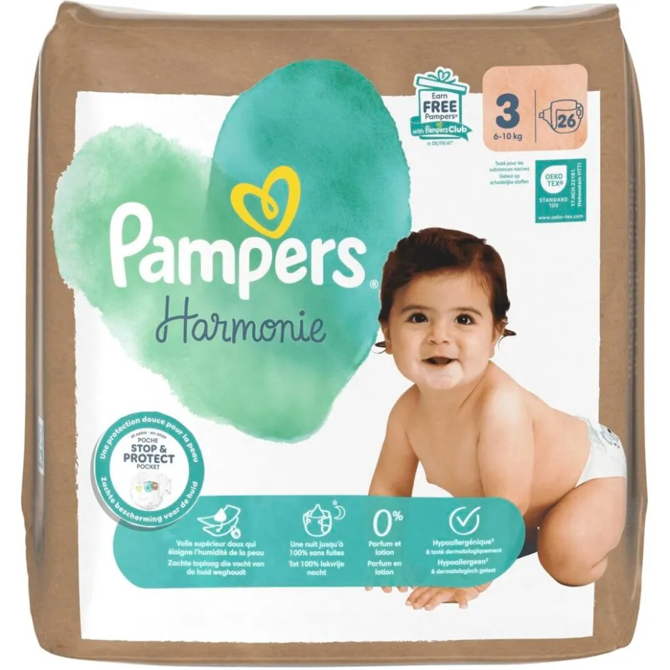 Pampers Harmonie Maat 3 Luiers< Luiers Maat 3