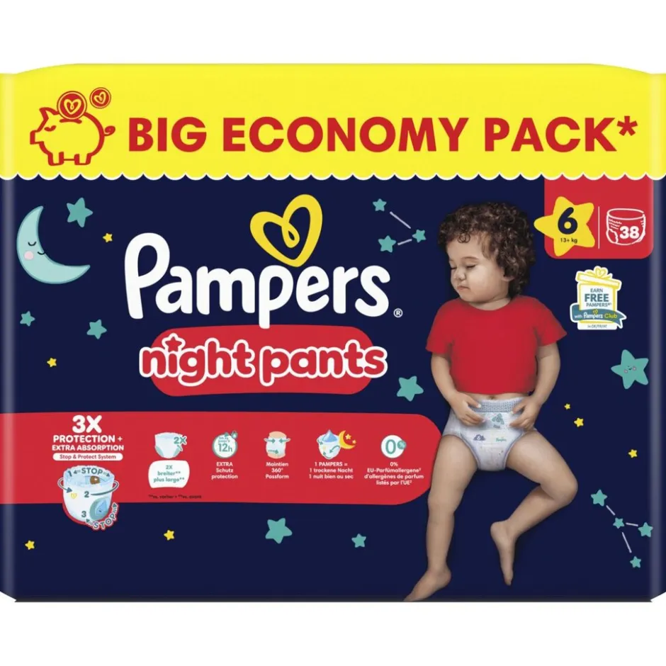 Night Pants Maat 6 Luierbroekjes|Pampers