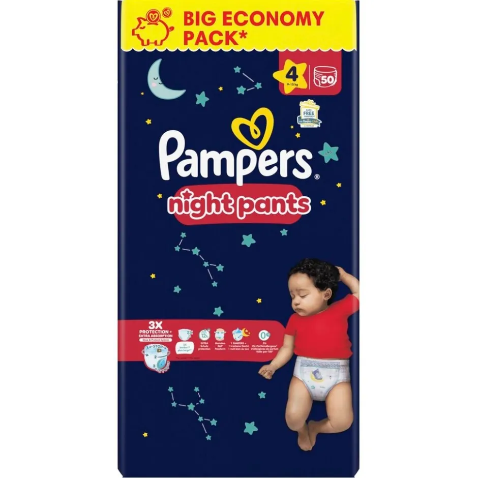 Night Pants Maat 4 Luierbroekjes|Pampers Hot