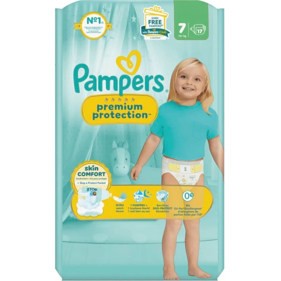 Pampers Premium Protection Maat 7 Luiers< Luiers Maat 7