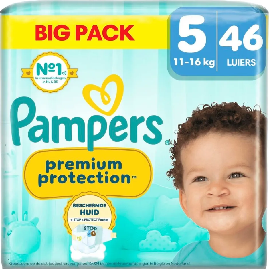 Pampers Premium Protection Maat 5 Luiers< Luiers Maat 5