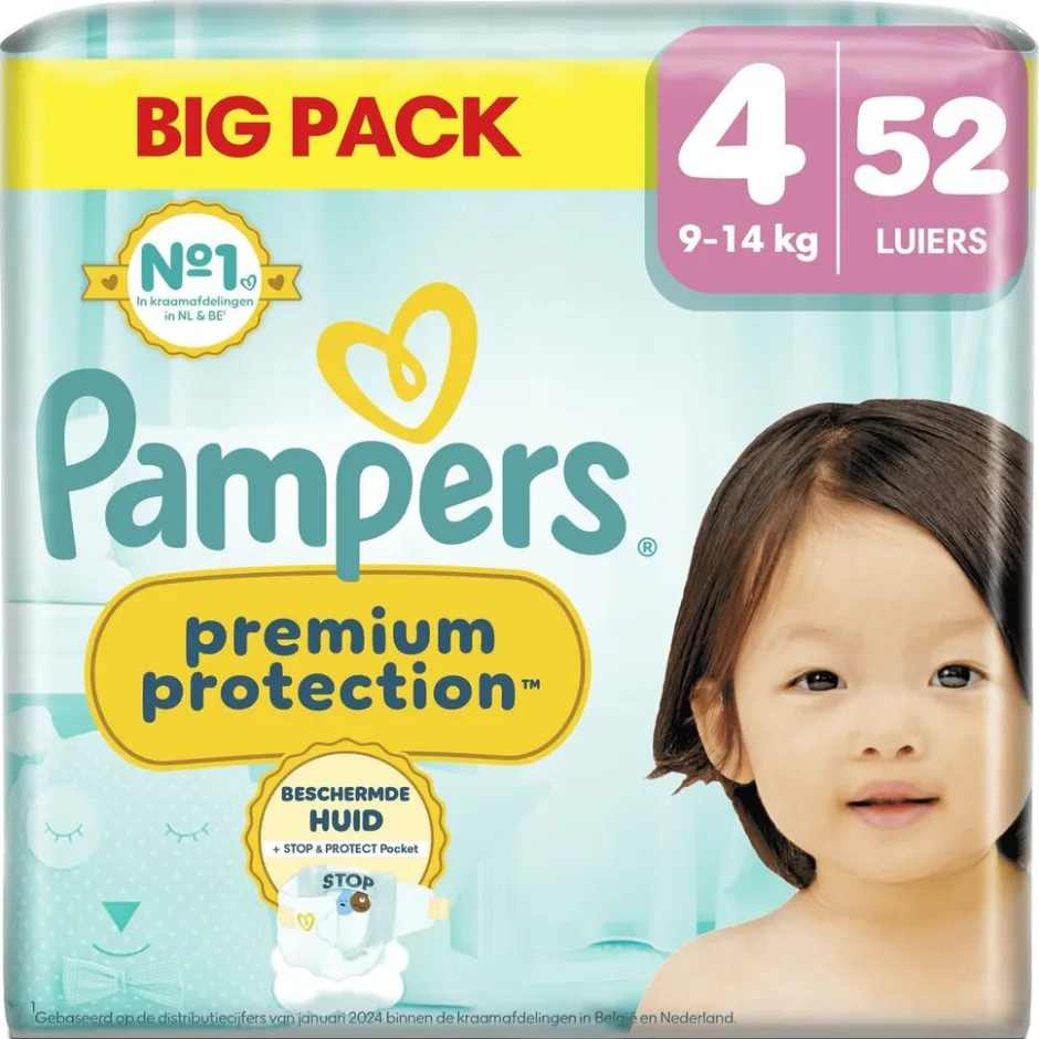 Pampers Premium Protection Maat 4 Luiers< Luiers Maat 4