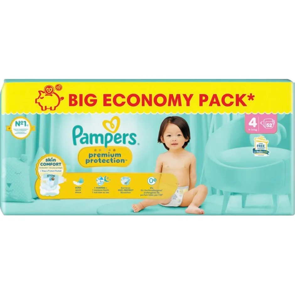 Pampers Premium Protection Maat 4 Luiers< Luiers Maat 4