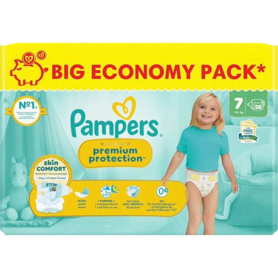 Pampers Premium Protection Maat 7 Luiers< Luiers Maat 7