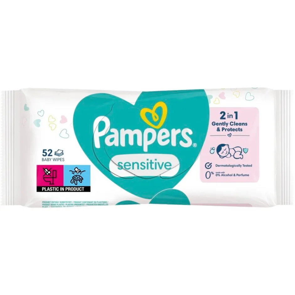 Sensitive 0% Plastic Babydoekjes|Pampers Best