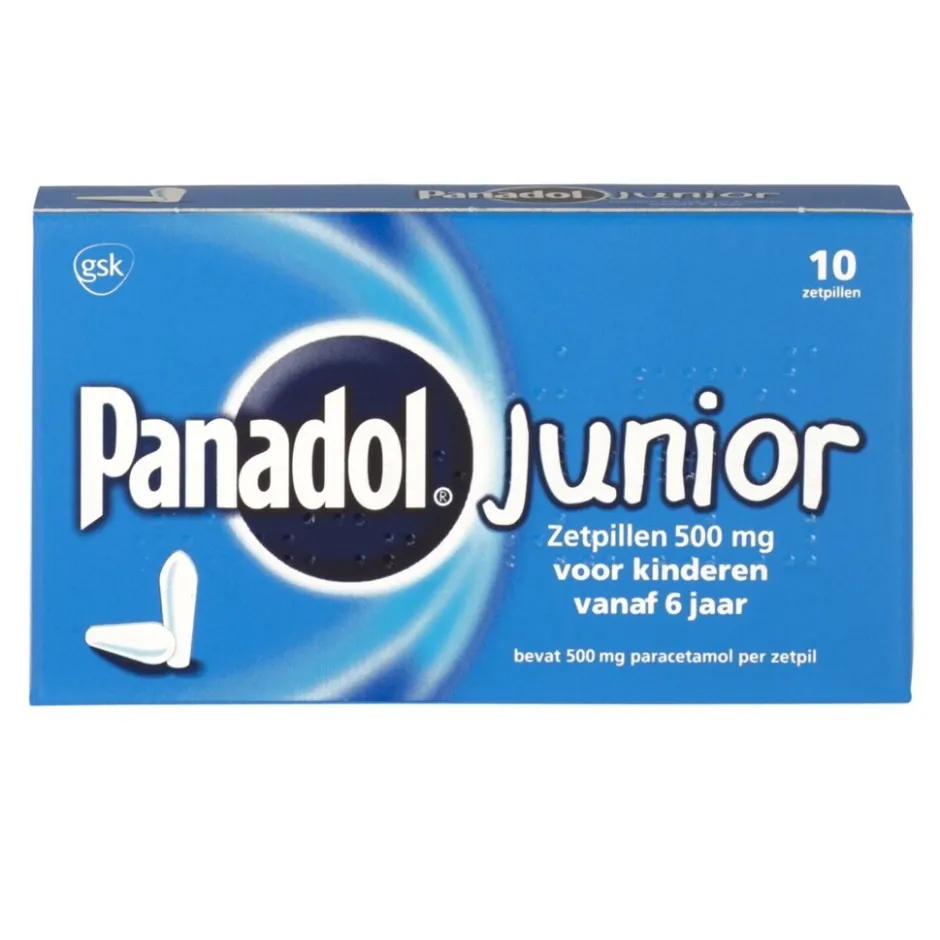 Junior 500 mg Zetpillen voor Kinderen vanaf 6 Jaar|Panadol Best