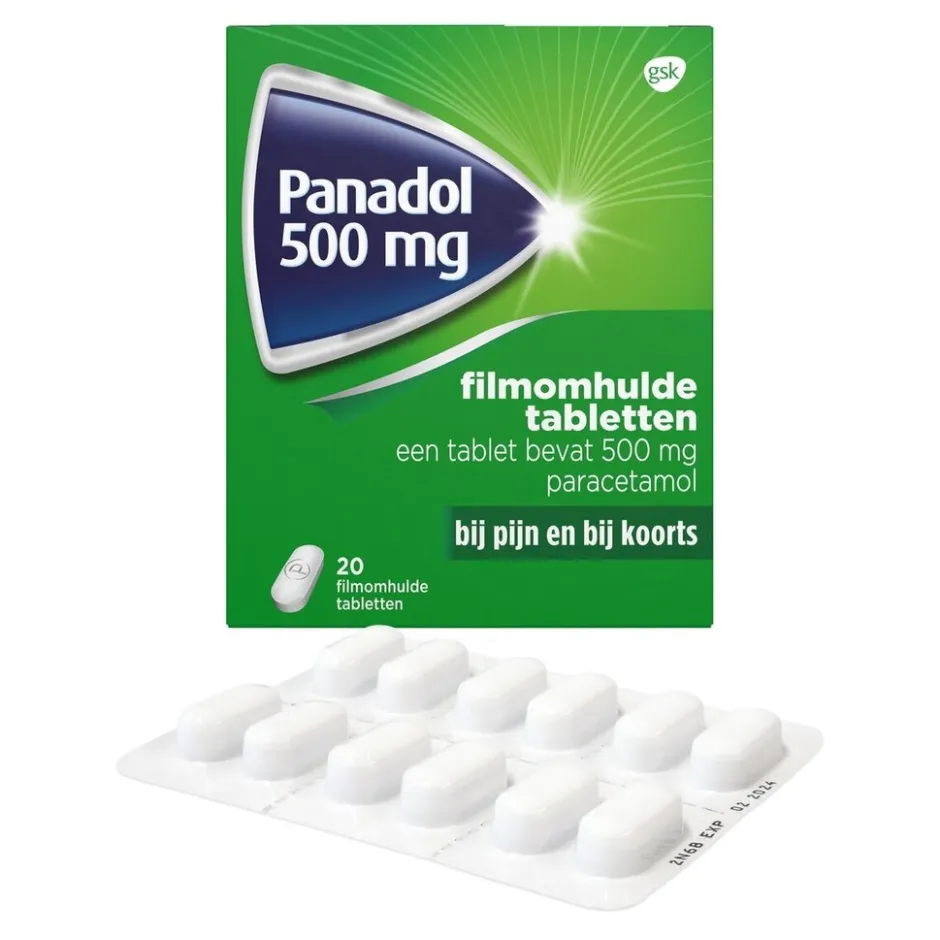 Panadol 500mg Paracetamol Filmomhulde Tabletten< Pijn