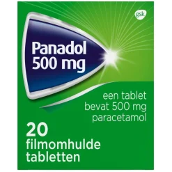 Panadol 500mg Paracetamol Filmomhulde Tabletten< Pijn