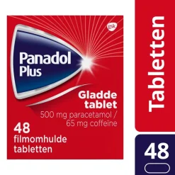 Panadol Plus 500mg/65mg Paracetamol en Coffëine Gladde Tabletten< Pijn