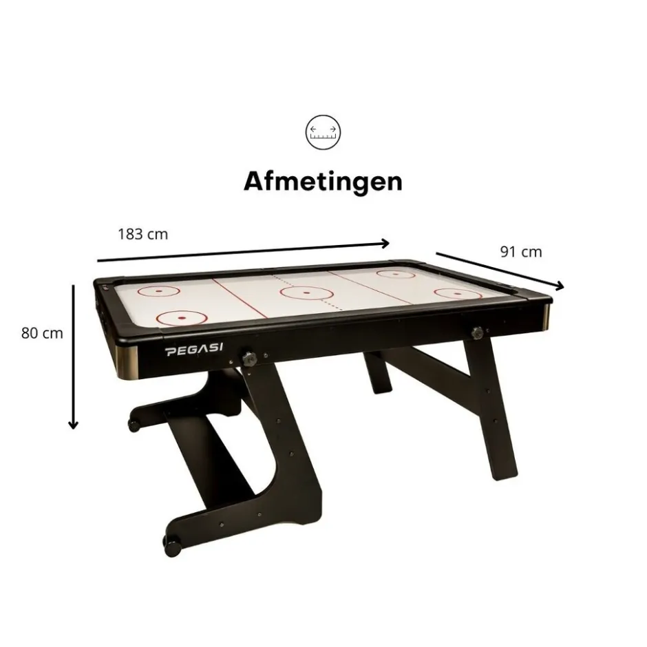 Pegasi airhockeytafel Tornado inklapbaar< Airhockey